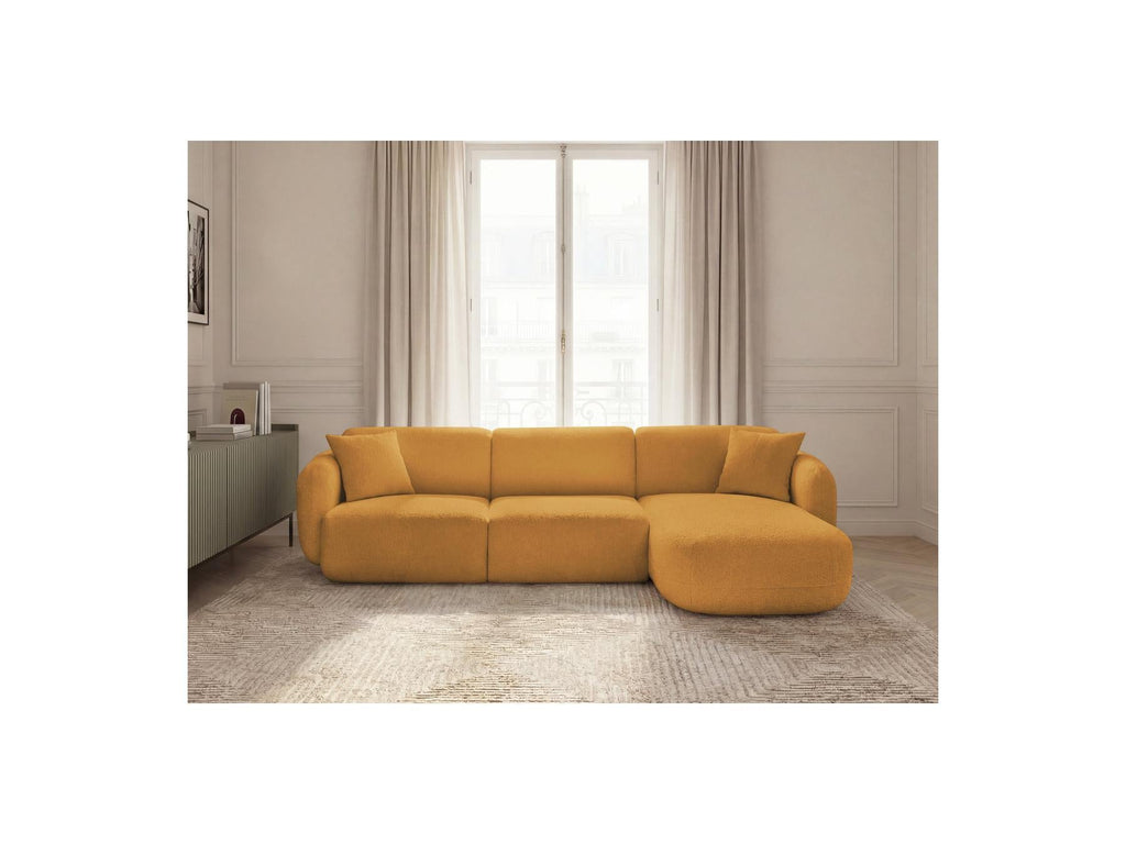 Anda - Canapé D'Angle Fixe Modulable - Tissu Chenille - Angle Droit