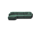 Anda - Canapé D'Angle Fixe Modulable - Tissu Chenille - Angle Gauche