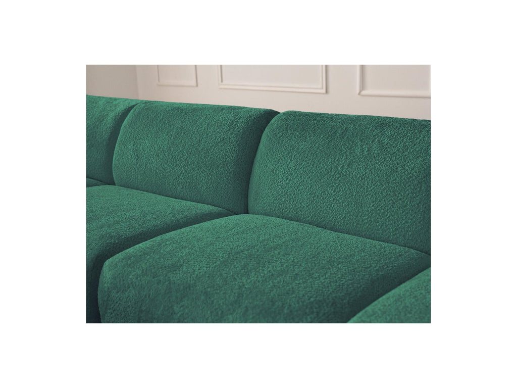 Anda - Canapé D'Angle Fixe Modulable - Tissu Chenille - Angle Gauche