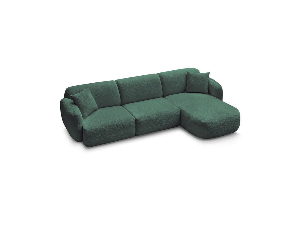 Anda - Canapé D'Angle Fixe Modulable - Tissu Chenille - Angle Droit