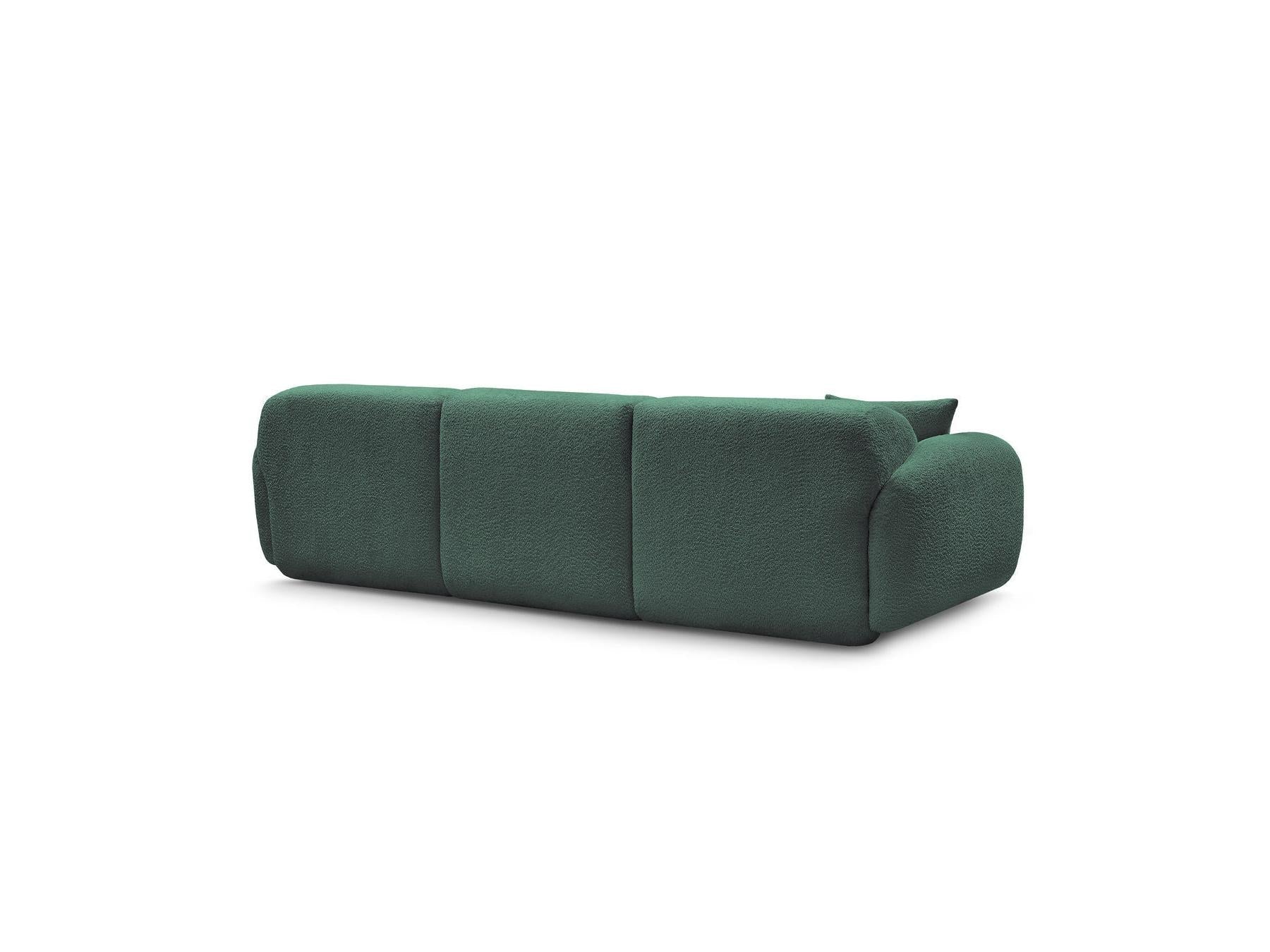 Anda - Canapé D'Angle Fixe Modulable - Tissu Chenille - Angle Droit