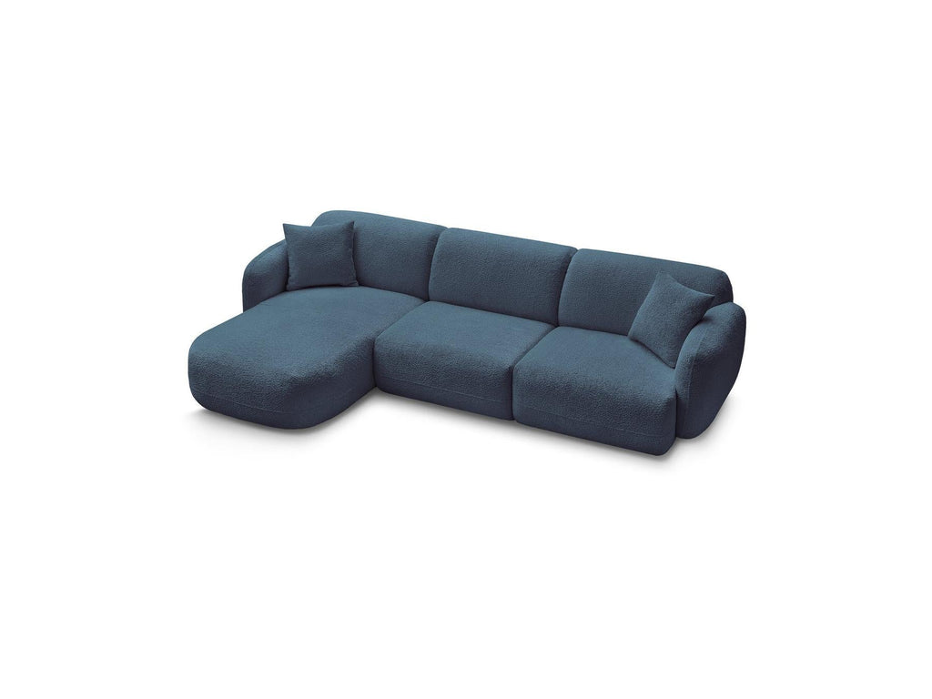 Anda - Canapé D'Angle Fixe Modulable - Tissu Chenille - Angle Gauche