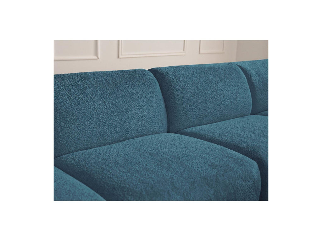 Anda - Canapé D'Angle Fixe Modulable - Tissu Chenille - Angle Droit