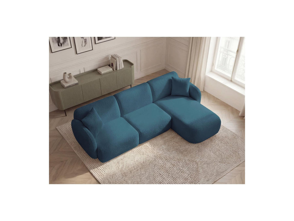 Anda - Canapé D'Angle Fixe Modulable - Tissu Chenille - Angle Droit