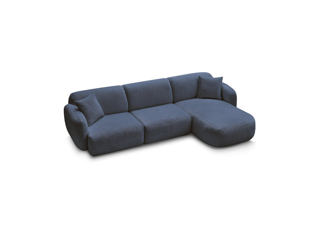 Anda - Canapé D'Angle Fixe Modulable - Tissu Chenille - Angle Droit