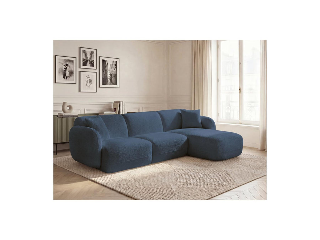 Anda - Canapé D'Angle Fixe Modulable - Tissu Chenille - Angle Droit
