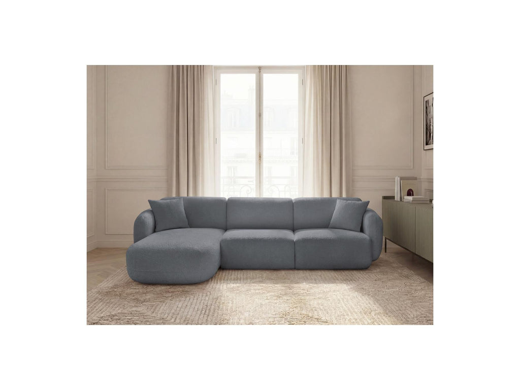 Anda - Canapé D'Angle Fixe Modulable - Tissu Chenille - Angle Gauche