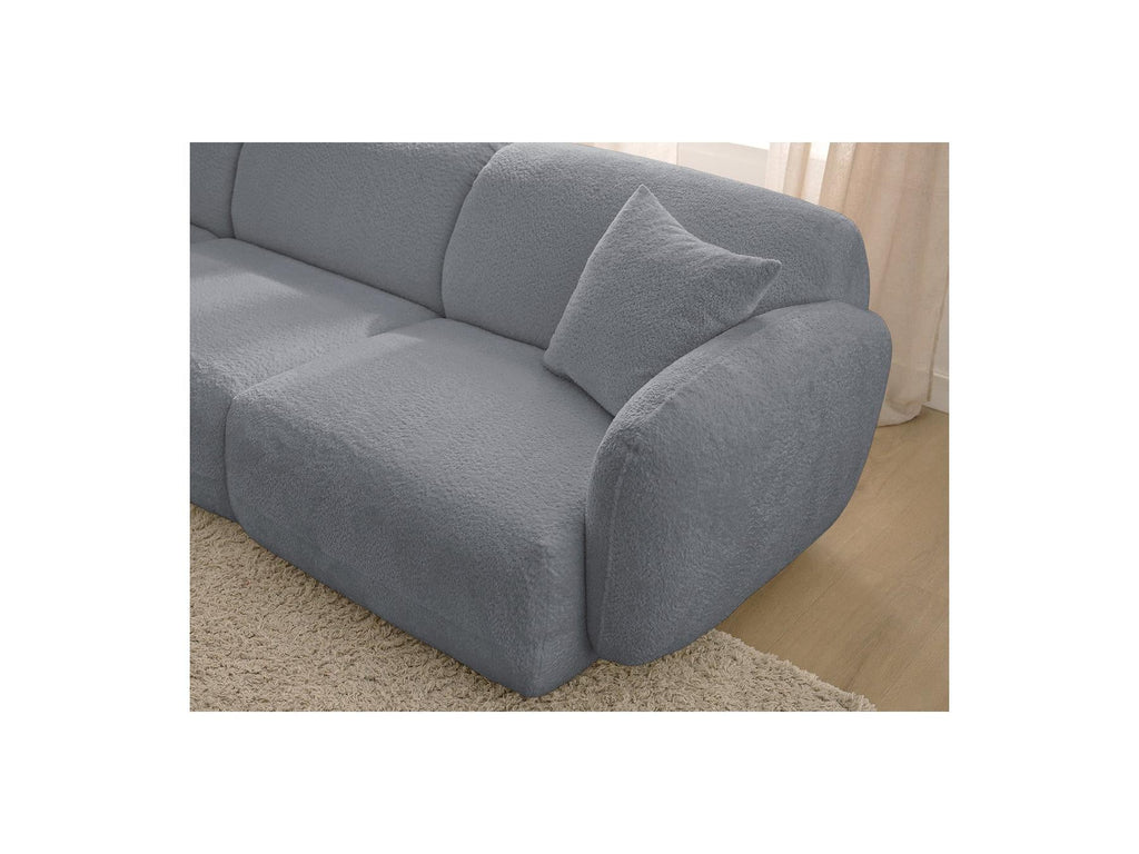 Anda - Canapé D'Angle Fixe Modulable - Tissu Chenille - Angle Gauche