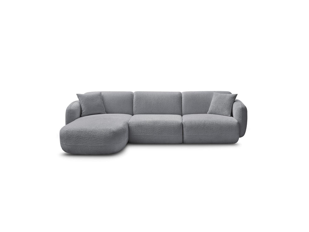 Anda - Canapé D'Angle Fixe Modulable - Tissu Chenille - Angle Gauche