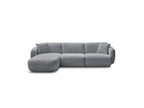 Anda - Canapé D'Angle Fixe Modulable - Tissu Chenille - Angle Gauche