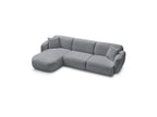 Anda - Canapé D'Angle Fixe Modulable - Tissu Chenille - Angle Gauche