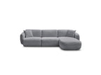 Anda - Canapé D'Angle Fixe Modulable - Tissu Chenille - Angle Droit