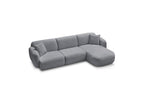 Anda - Canapé D'Angle Fixe Modulable - Tissu Chenille - Angle Droit