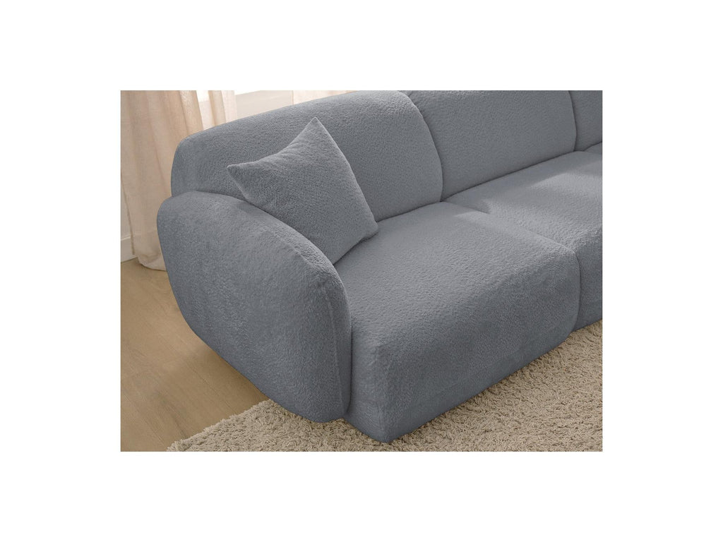 Anda - Canapé D'Angle Fixe Modulable - Tissu Chenille - Angle Droit