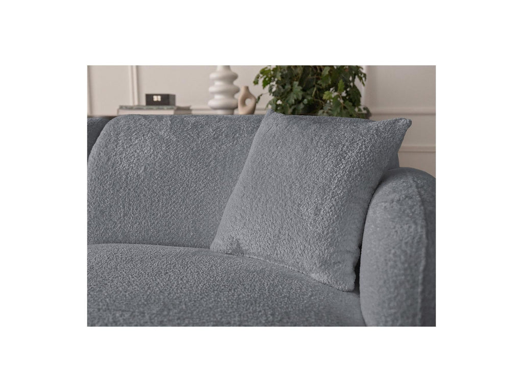 Anda - Canapé D'Angle Fixe Modulable - Tissu Chenille - Angle Droit