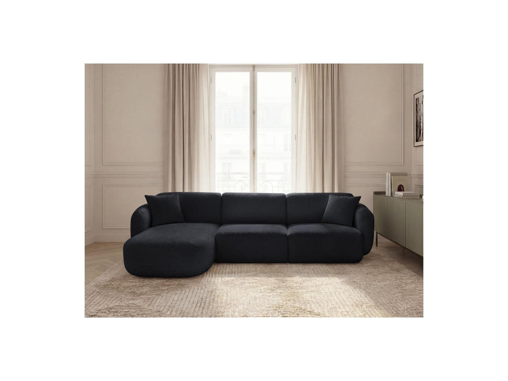 Anda - Canapé D'Angle Fixe Modulable - Tissu Chenille - Angle Gauche