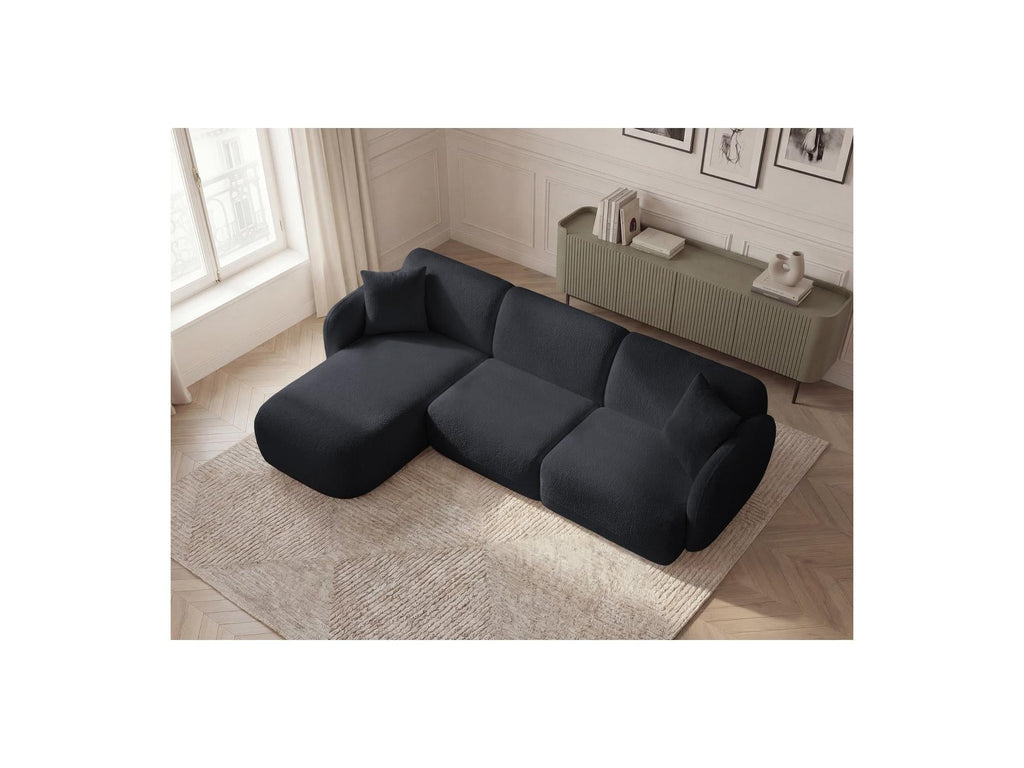 Anda - Canapé D'Angle Fixe Modulable - Tissu Chenille - Angle Gauche