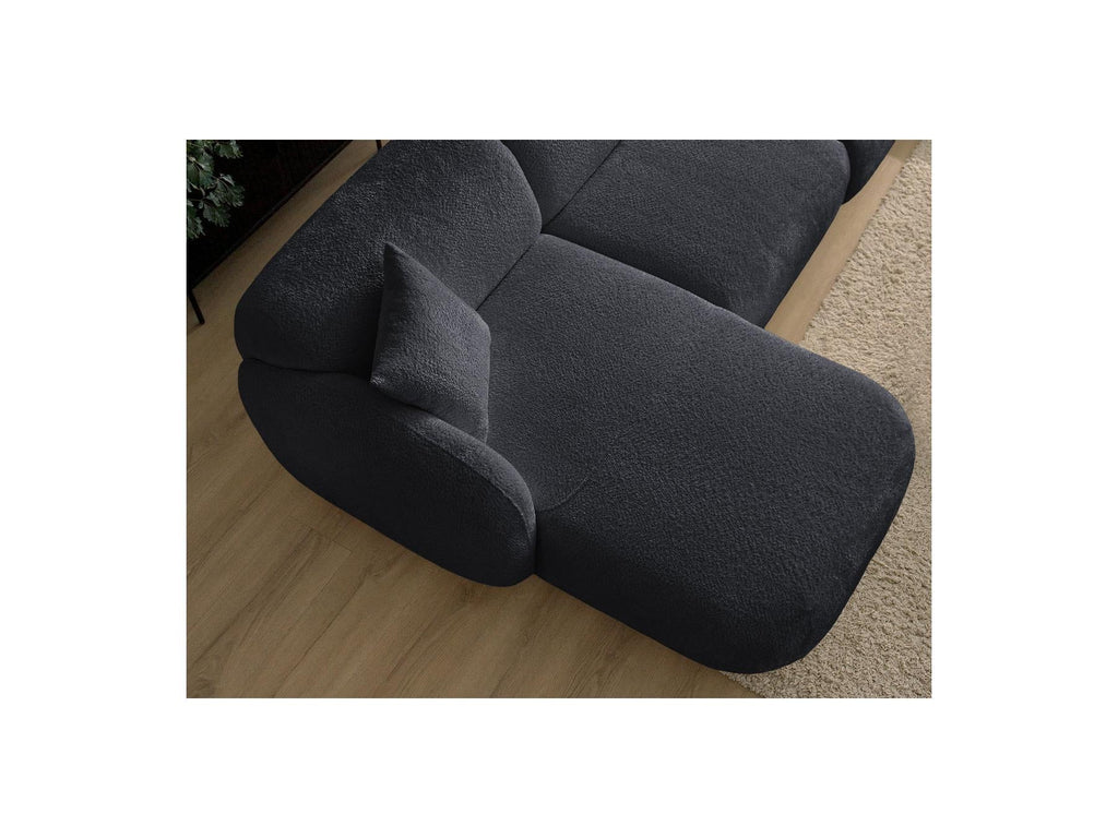 Anda - Canapé D'Angle Fixe Modulable - Tissu Chenille - Angle Gauche