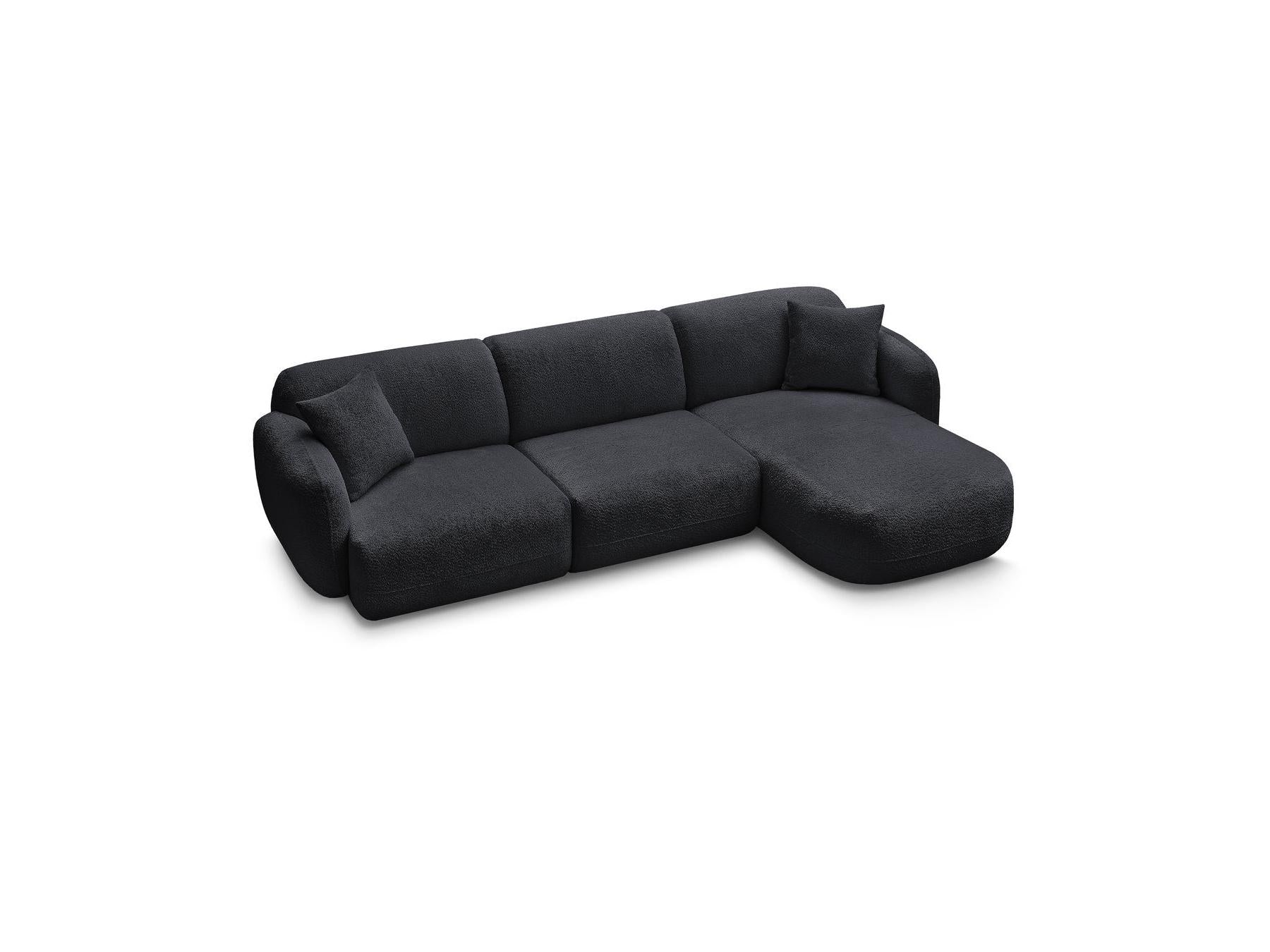 Anda - Canapé D'Angle Fixe Modulable - Tissu Chenille - Angle Droit