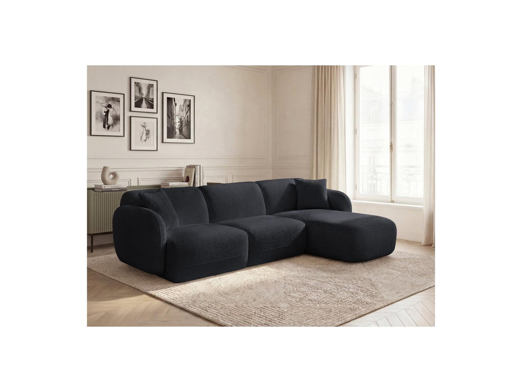 Anda - Canapé D'Angle Fixe Modulable - Tissu Chenille - Angle Droit
