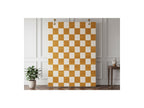 Gaelle - Tapis Poils Ras - Motif Damier - Jaune