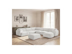Anda - Canapé Panoramique Fixe Modulable - Avec 4 Chauffeuses, 1 Méridienne, 1 Angle Et 1 Pouf - Angle Gauche