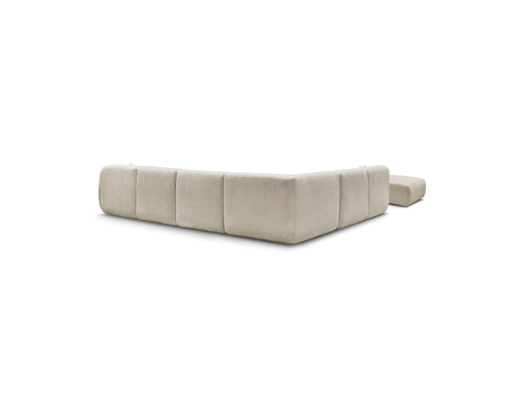 Anda - Canapé Panoramique Fixe Modulable - Avec 4 Chauffeuses, 1 Méridienne, 1 Angle Et 1 Pouf - Angle Gauche