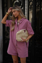 Combishort En Jean Suzon - Vieux Rose