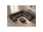 Anda - Canapé Panoramique Fixe Modulable - Avec 4 Chauffeuses, 1 Méridienne, 1 Angle Et 1 Pouf - Angle Droit