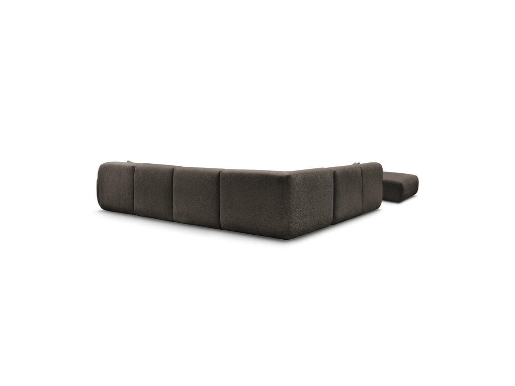 Anda - Canapé Panoramique Fixe Modulable - Avec 4 Chauffeuses, 1 Méridienne, 1 Angle Et 1 Pouf - Angle Gauche