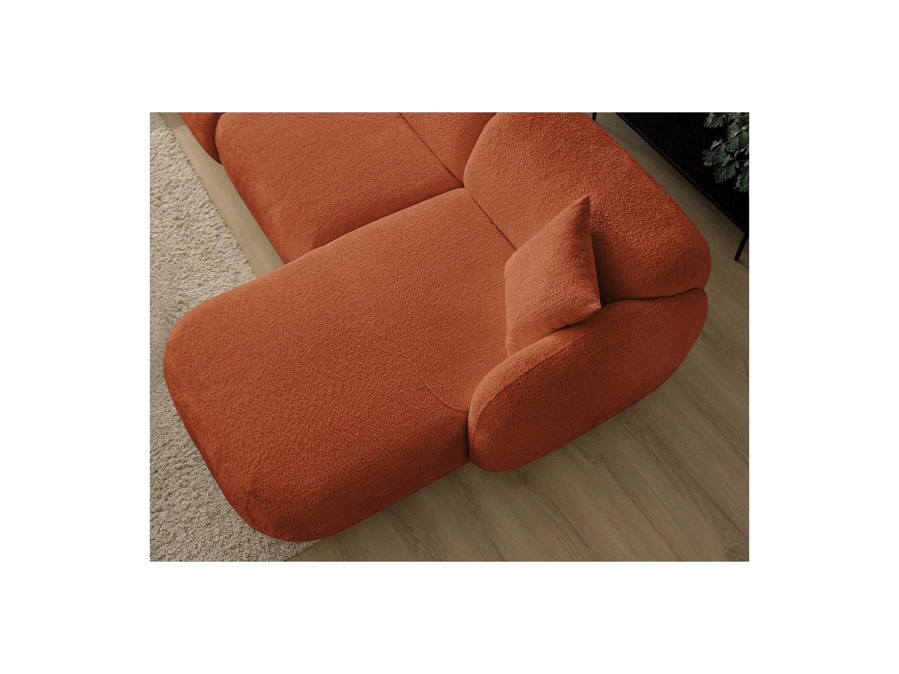 Anda - Canapé Panoramique Fixe Modulable - Avec 4 Chauffeuses, 1 Méridienne, 1 Angle Et 1 Pouf - Angle Gauche