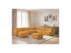 Anda - Canapé Panoramique Fixe Modulable - Avec 4 Chauffeuses, 1 Méridienne, 1 Angle Et 1 Pouf - Angle Droit