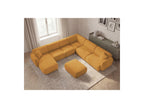 Anda - Canapé Panoramique Fixe Modulable - Avec 4 Chauffeuses, 1 Méridienne, 1 Angle Et 1 Pouf - Angle Droit