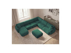 Anda - Canapé Panoramique Fixe Modulable - Avec 4 Chauffeuses, 1 Méridienne, 1 Angle Et 1 Pouf - Angle Droit