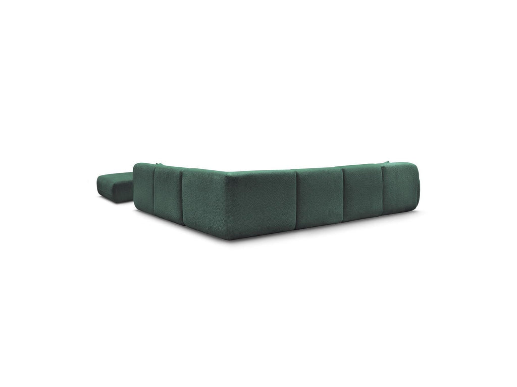 Anda - Canapé Panoramique Fixe Modulable - Avec 4 Chauffeuses, 1 Méridienne, 1 Angle Et 1 Pouf - Angle Droit