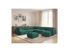 Anda - Canapé Panoramique Fixe Modulable - Avec 4 Chauffeuses, 1 Méridienne, 1 Angle Et 1 Pouf - Angle Gauche