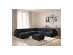 Anda - Canapé Panoramique Fixe Modulable - Avec 4 Chauffeuses, 1 Méridienne, 1 Angle Et 1 Pouf - Angle Droit