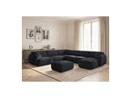 Anda - Canapé Panoramique Fixe Modulable - Avec 4 Chauffeuses, 1 Méridienne, 1 Angle Et 1 Pouf - Angle Gauche
