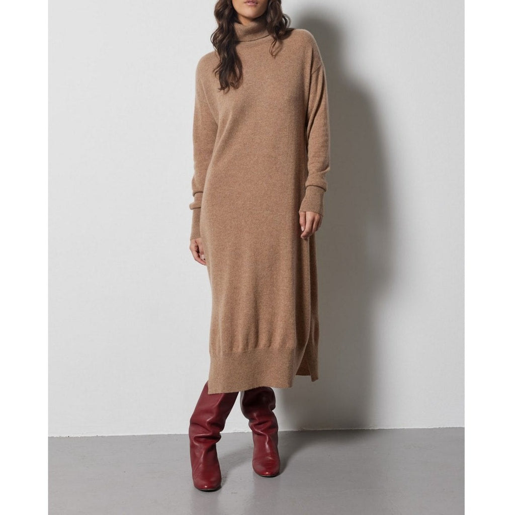 Notshy - Robe Col Roulé Cachemire Teba - Camel Chine