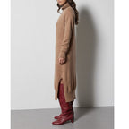 Notshy - Robe Col Roulé Cachemire Teba - Camel Chine