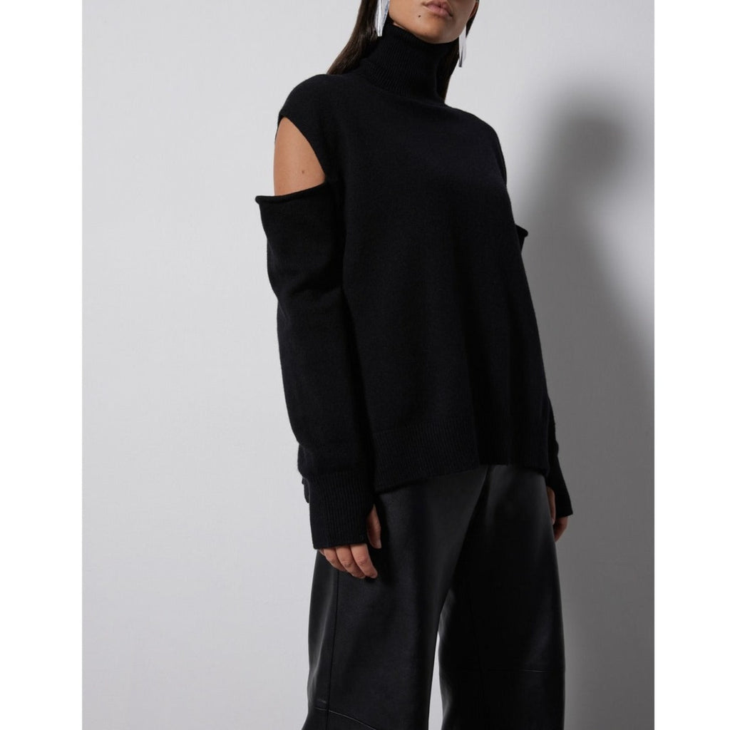 Notshy - Pull Col Roulé Nikolai - Noir