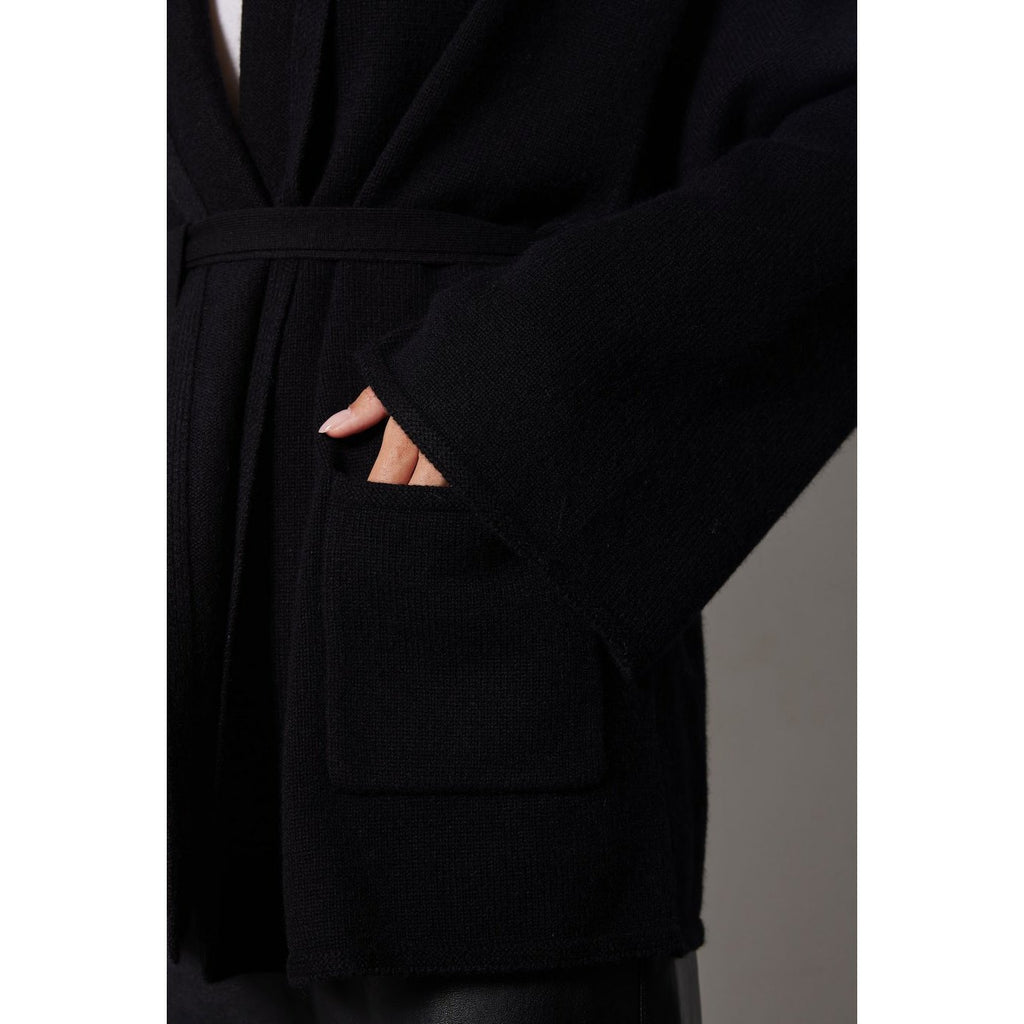 Notshy - Gilet Ceinturé Imprimé Aliona - Noir