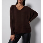 Notshy - Pull Poncho Cachemire - Brun Chine