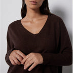 Notshy - Pull Poncho Cachemire - Brun Chine