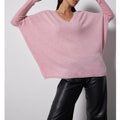 Notshy - Pull Poncho Cachemire - Cerisier