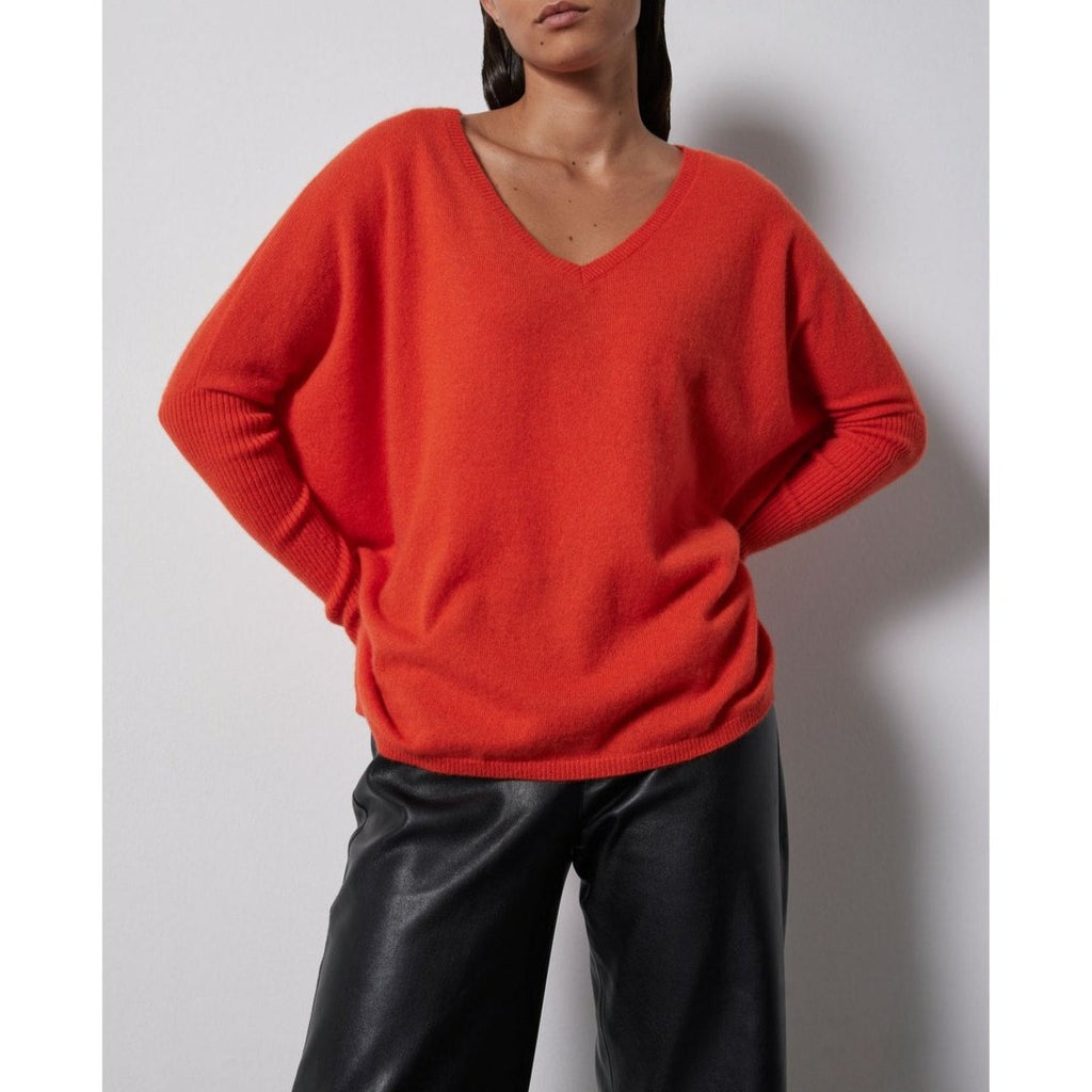 Notshy - Pull Poncho Cachemire - Orange