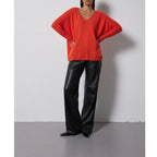 Notshy - Pull Poncho Cachemire - Orange