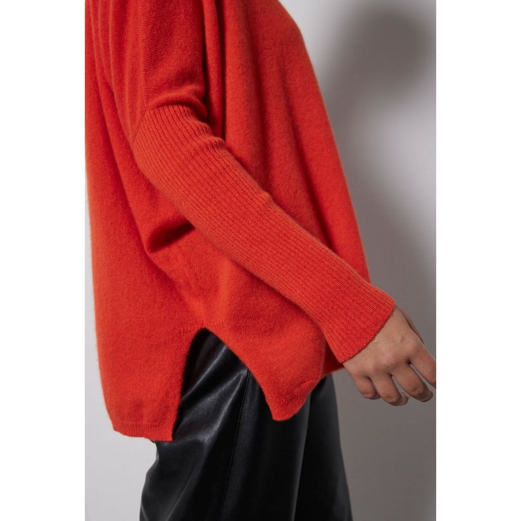 Notshy - Pull Poncho Cachemire - Orange