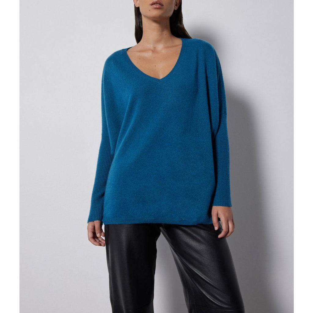 Notshy - Pull Poncho Cachemire - Petrole