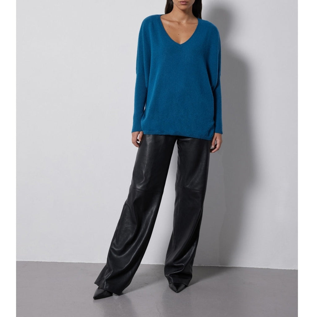 Notshy - Pull Poncho Cachemire - Petrole